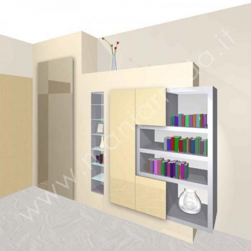 Render Librerie Cartongesso