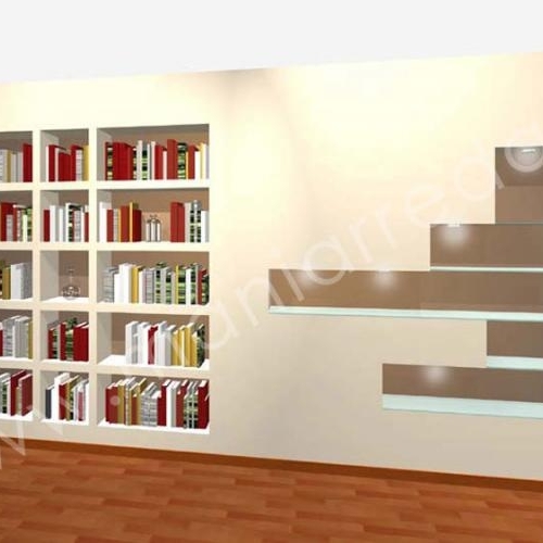 Render Librerie Cartongesso