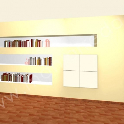 Render Librerie Cartongesso